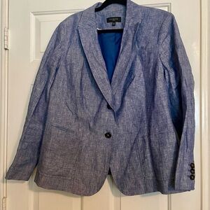 Talbots Chambray Linen Blazer 18W